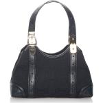 Schwarze Vintage Gucci Damentaschen mit Reißverschluss aus Leder 