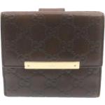 Braune Vintage Gucci Damenbrieftaschen aus Leder 
