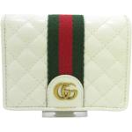 Reduzierte Weiße Vintage Gucci Damenportemonnaies & Damenwallets aus Leder 