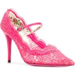 Reduzierte Rosa Gucci Mary Jane Pumps aus Textil für Damen Größe 37 