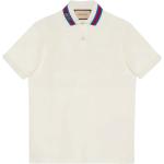 Gucci, Weiße Baumwoll-Polohemd mit Signature Square G Appliqué White, Herren, Größe: XL