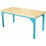 Blaue Schuhbänke & Sitzbänke Flur lackiert aus Massivholz Breite 50-100cm, Höhe 50-100cm, Tiefe 50-100cm 