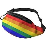 Bunte LGBT Gay Pride Herrenbauchtaschen & Herrenhüfttaschen mit Riemchen klein 
