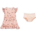 Rosa Blumenmuster Guess Kinderkleider mit Höschen mit Reißverschluss für Babys Größe 74 