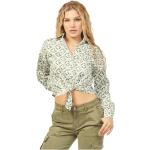 Grüne Langärmelige Guess Blusenshirts & Schlusen aus Baumwollmischung für Damen Größe M 