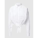 Reduzierte Weiße Guess Hemdblusen aus Baumwolle Cropped für Damen Größe XS 