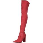 Rote Guess Spitze Damenoverkneestiefel mit Reißverschluss aus Veloursleder Größe 37 für den für den Herbst 
