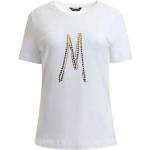 Reduzierte Weiße Kurzärmelige Guess T-Shirts aus Baumwolle für Damen Größe XL 