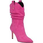 Rosa Guess Spitze High Heel Stiefeletten & High Heel Boots aus Veloursleder für Damen Größe 39 