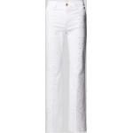 Offwhitefarbene Unifarbene Guess 1981 5-Pocket Jeans aus Baumwolle für Damen Größe XXL Weite 27 