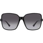Schwarze Guess Quadratische Kunststoffsonnenbrillen für Damen 