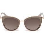 GUESS GU7491 57F Metall Schmetterling / Cat-Eye Beige/Beige Sonnenbrille, Sunglasses Beige/Beige Mittel