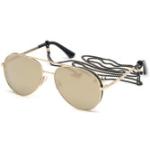 Reduzierte Goldene Guess Pilotenbrillen aus Metall für Damen 