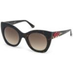 Braune Guess Quadratische Verspiegelte Sonnenbrillen aus Polycarbonat für Damen 