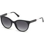 Schwarze Guess Runde Ovale Sonnenbrillen aus Polycarbonat für Damen 