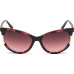 Dunkelrote Guess Cateye Sonnenbrillen aus Kunststoff für Damen 
