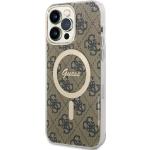 Braune Motiv Elegante Guess iPhone 14 Pro Max Hüllen Art: Hard Cases aus Kunststoff 
