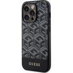 Schwarze Guess iPhone 14 Pro Hüllen Art: Hard Cases aus Leder 