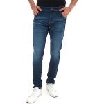 Blaue Guess Slim Fit Jeans mit Reißverschluss aus Baumwollmischung für Herren Größe XXL 