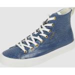 Hellblaue Guess High Top Sneaker & Sneaker Boots mit Schnürsenkel aus Leder für Damen Größe 41 