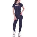 Reduzierte Dunkelblaue Elegante Guess Jeansoveralls mit Reißverschluss aus Baumwolle für Damen 