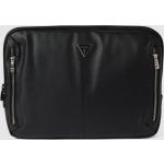 Schwarze Unifarbene Guess Herrenlaptoptaschen & Herrennotebooktaschen mit Reißverschluss aus Polyester 