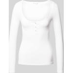 Weiße Langärmelige Guess Damenlongsleeves & Damenlangarmshirts aus Viskose Größe M 
