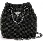 Schwarze Guess Mini Bag Damenschultertaschen & Damenshoulderbags mit Strass aus Polyester mini 