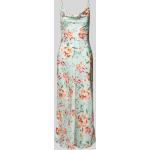 Mintgrüne Blumenmuster Guess Maxi Wasserfall-Ausschnitt Spaghettiträger-Kleider aus Chiffon für Damen Größe S 