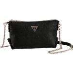 Schwarze Guess Mini Bag Mini Handtaschen mit Reißverschluss aus Kunstleder für Damen 