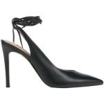 Schwarze Guess Pfennigabsatz High Heels & Stiletto-Pumps mit Schnürsenkel aus Leder für Damen Größe 40 