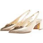 Reduzierte Goldene Guess High Heels & Stiletto-Pumps aus Leder für Damen Größe 38 