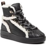 Schwarze Guess High Top Sneaker & Sneaker Boots aus Kunstleder für Damen Größe 37 