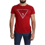 Reduzierte Rote Casual Kurzärmelige Guess T-Shirts für Herren Größe XL 