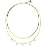 Goldene Guess Zweireihige Halsketten & Mehrlagige Halsketten poliert aus Stahl für Damen 