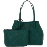Grüne Unifarbene Guess Vikky Damenschultertaschen & Damenshoulderbags aus PU 