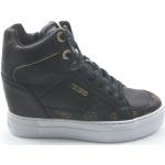 Reduzierte Schwarze Guess High Top Sneaker & Sneaker Boots mit Reißverschluss aus Kunstleder für Damen Größe 41 mit Absatzhöhe 5cm bis 7cm 