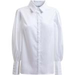 Reduzierte Weiße Guess Festliche Blusen mit Puffärmeln mit Knopf aus Baumwolle für Damen Größe M 