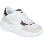 Reduzierte Weiße Guess Low Sneaker aus Leder für Damen Größe 41 mit Absatzhöhe 5cm bis 7cm 
