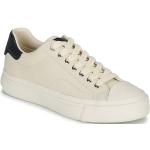 Weiße Guess Low Sneaker aus Leder für Damen Größe 37 mit Absatzhöhe bis 3cm 
