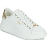 Reduzierte Weiße Guess Low Sneaker aus Leder für Damen Größe 37 mit Absatzhöhe 3cm bis 5cm 