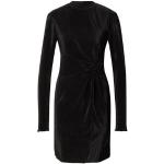 Reduzierte Schwarze Unifarbene Langärmelige Guess Yolande Mini Minikleider & kurze Kleider aus Polyester für Damen Größe M für den für den Sommer 