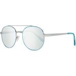 Silberne Guess Ovale Ovale Sonnenbrillen aus Metall für Damen 