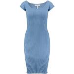 Reduzierte Blaue Unifarbene Casual Guess Mini Rundhals-Ausschnitt Strickkleider aus Baumwolle Handwäsche für Damen Größe M 