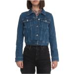 Reduzierte Blaue Guess Harrington-Jacken aus Baumwolle für Damen Größe M 