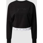 Schwarze Guess Damensweatshirts aus Baumwolle Größe XL 
