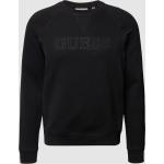 Schwarze Unifarbene Guess Herrensweatshirts aus Baumwollmischung Größe XXL 