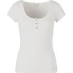 Weiße Guess Henleykragen T-Shirts mit Strass für Damen Größe XL 