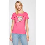 Reduzierte Rosa Guess T-Shirts für Damen Größe M 