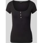Schwarze Guess T-Shirts aus Viskose für Damen Größe XL 
